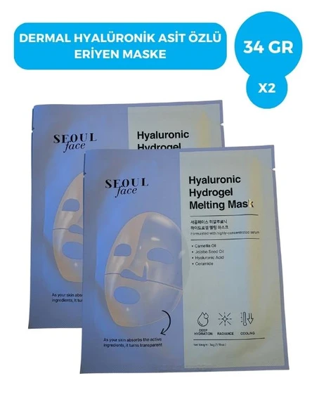 Seoulface Hyalüronik Asit Hydrojel Şeffaflaşan Eriyen Maske 34g 2 Adet ürün görseli 1