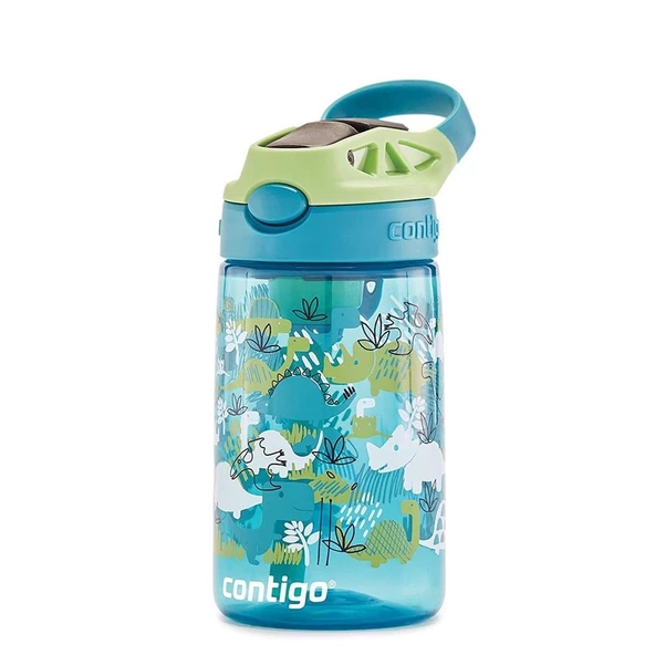 Contigo Gizmo Flip Pro Dinos Tritan Çocuk Suluğu 420ML - Yeşil ürün görseli 1