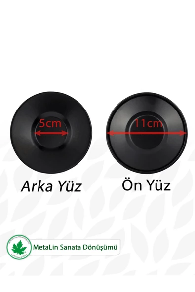12'li Metal Çay Tabağı - Resim 12