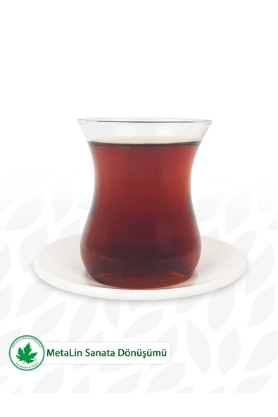 12'li Metal Çay Tabağı - Resim 2