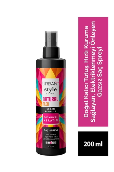 Style Guide Natural Flex Gazsız Saç Spreyi-doğal Ve Kalıcı Tutuş-vegan-200ml ürün görseli 1