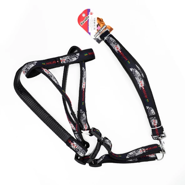 EuroDog Köp.Uztm+Göğüs Tasması 25mm 120cm Siyah ürün görseli 1