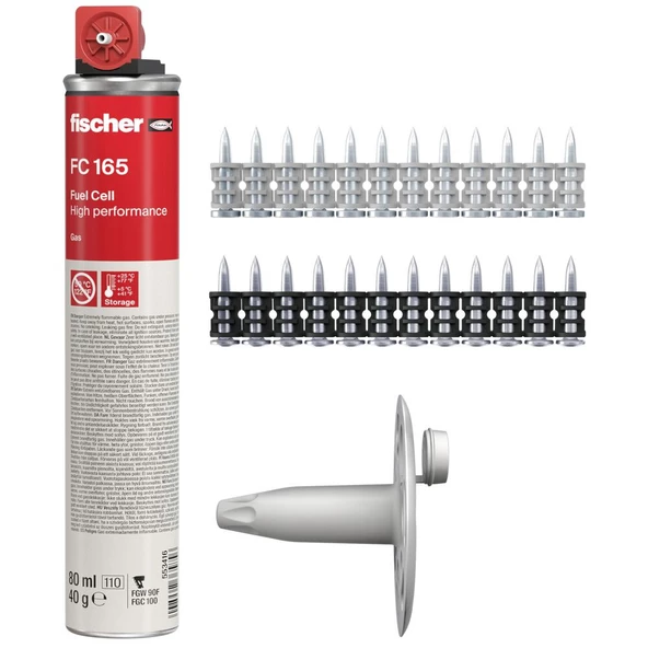 Fischer çivi 1008 adet DFN25 NP +1  gaz tüpü ürün görseli 1