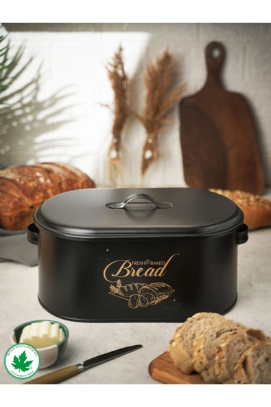 Metal Kapaklı Ekmeklik (Bread Baskılı) - Resim 3