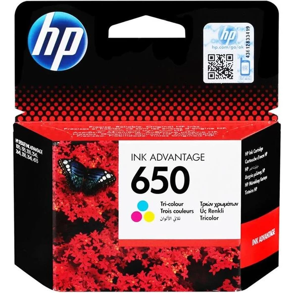 Hp 650 CZ102AE Renkli Mürekkep Kartuş ürün görseli 1