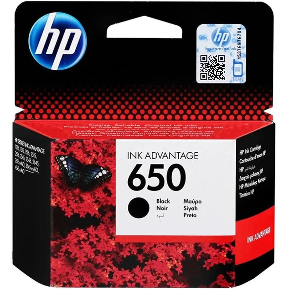 Hp 650 CZ101AE Siyah Mürekkep Kartuşu ürün görseli 1