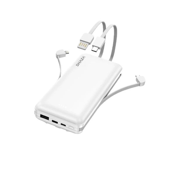 Shaza 20.000 Mah 4IN1 Powebank-SG1202/WT Gümüş ürün görseli 1