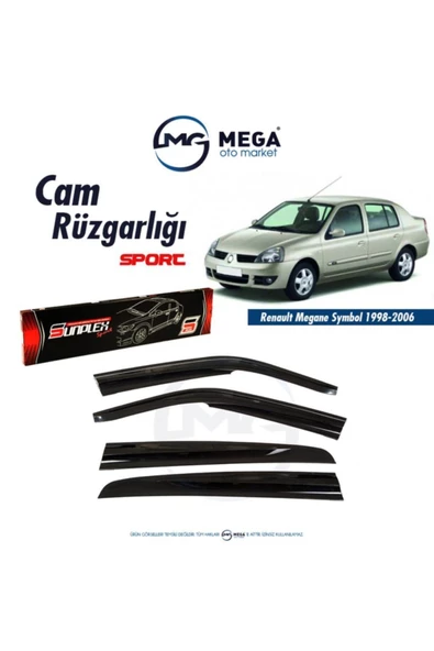 Cam Rüzgarlığı Renault Clio Symbol 1998-2006 ile uyumlu ürün görseli 1