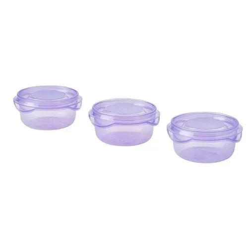 IKEA PRUTA SAKLAMA KABI SETİ ŞEFFAF LİLA 70 ML 3 PARÇA ürün görseli 1