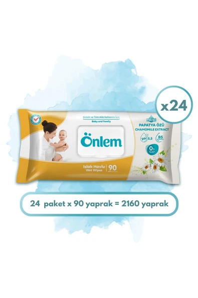 Önlem Papatyalı Islak Havlu 90 x 24 Adet ürün görseli 1