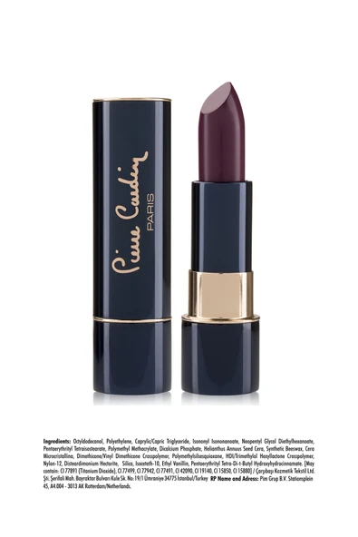 Pierre Cardin Matte Rouge Mat Ruj - Tempting Violet - Resim 8