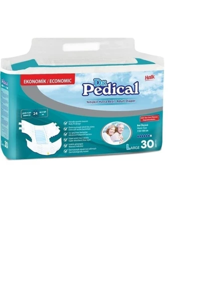 Dr. Pedical Belbantlı Büyük Boy L 30'lu Hasta Bezi ürün görseli 1