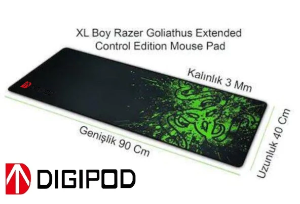 Digipod Razer Goliathus Oyuncu Mousepad 90x40 Cm Kaymaz Dikişli Büyük Boy ürün görseli 1