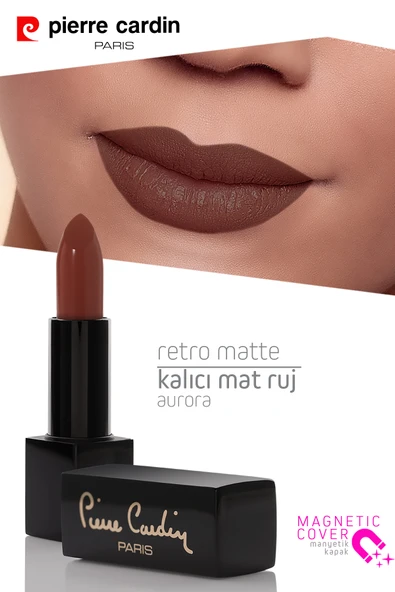 Pierre Cardin Retro Matte Lipstick  - Aurora - 146 - Resim 8