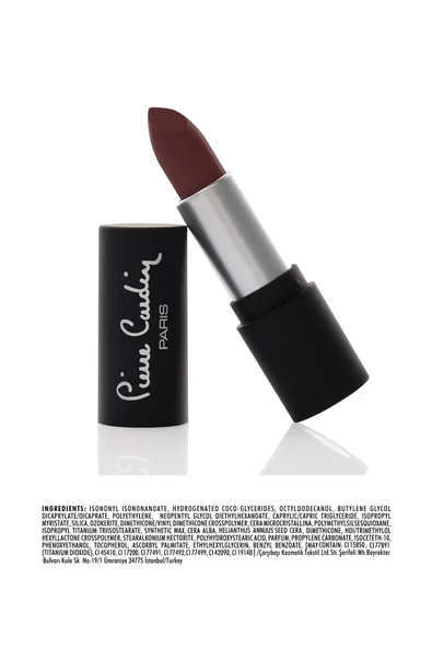 Pierre Cardin Matte Chiffon Touch Lipstick -Maroon -194 - Resim 8