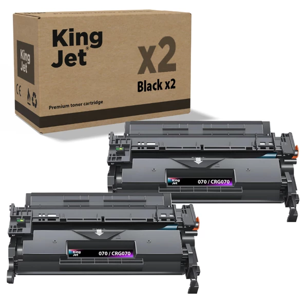 KingJET® 070 / CRG-070 2'li Paket - Canon Uyumlu Çipli Muadil Toner ürün görseli 1