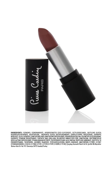 Pierre Cardin Matte Chiffon Touch Lipstick - Rustic Red -186 - Resim 10
