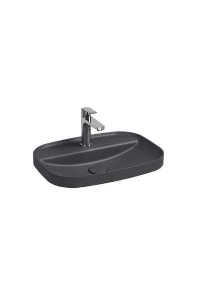 İsvea Isvea Infinity Inset Batarya Delikli Lavabo 55Cm Antrasit ürün görseli 1