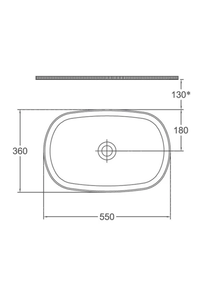 İsvea Isvea Infinity Tezgah Üzeri Lavabo 55Cm Antrasit - Resim 2