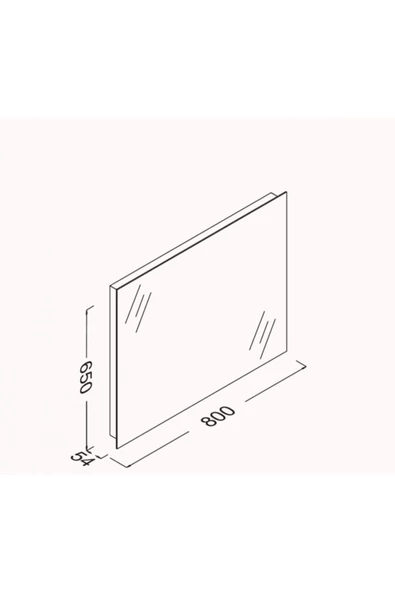 İsvea Isvea 80 Cm M2 Profil Çerçeveli Ayna - Resim 2