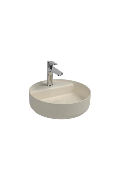 İsvea Isvea Infinity Batarya Delikli Tezgah Üzeri Lavabo 42Cm Fil Dişi ürün görseli 1