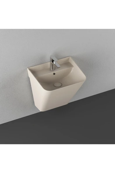 İsvea Isvea Sott'Aqua 50 Cm Asma Monoblok Lavabo - Fildişi ürün görseli 1