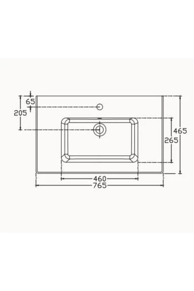 İsvea Isvea Sistemat Flat Lavabo 76 Cm - Resim 2