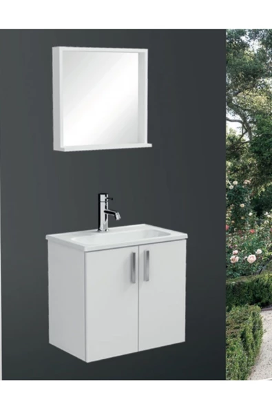 Ece Banyo Slim Smart 60X35 Cm Beyaz Banyo Dolabı ürün görseli 1