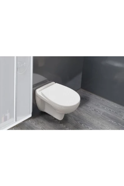 Ece Banyo Ece Karizma Asma Klozet (10Kz02003) + Pp Normal Kapak (44A10400E) Set ürün görseli 1