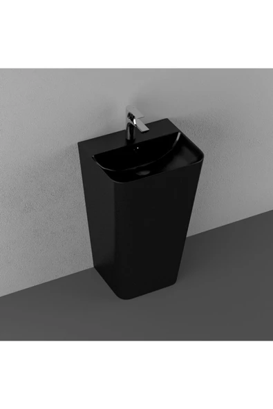 İsvea Isvea Sott'Aqua 50 Cm Monoblok Lavabo - Siyah ürün görseli 1