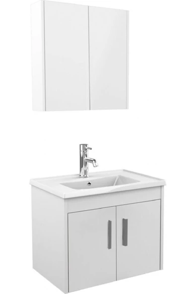 Ece Banyo Gama 65 Cm Banyo Dolabı - Beyaz - Resim 3
