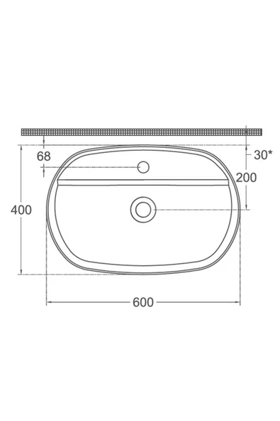 İsvea Isvea Infinity Batarya Delikli Tezgah Üzeri Lavabo 60Cm Mat Beyaz ürün görseli 1