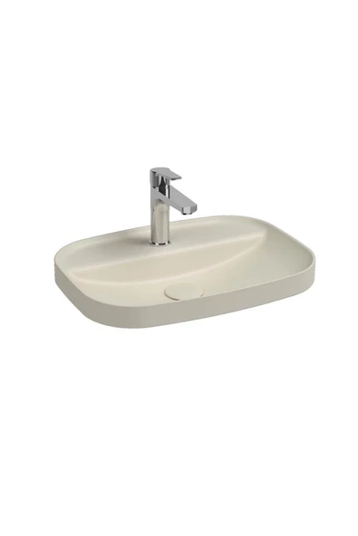 İsvea Isvea Infinity Inset Batarya Delikli Lavabo 55Cm Fil Dişi ürün görseli 1