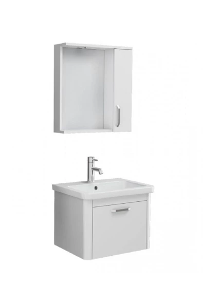 Ece Banyo Note Smart 60 Cm Banyo Dolabı - Beyaz - Resim 2