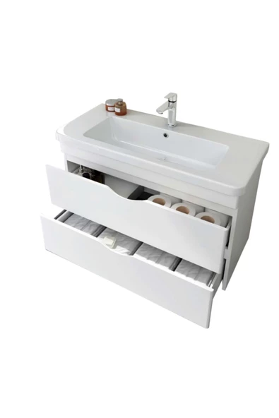 İsvea Isvea Neo 100 Cm Lavabo Dolabı, Beyaz ürün görseli 1