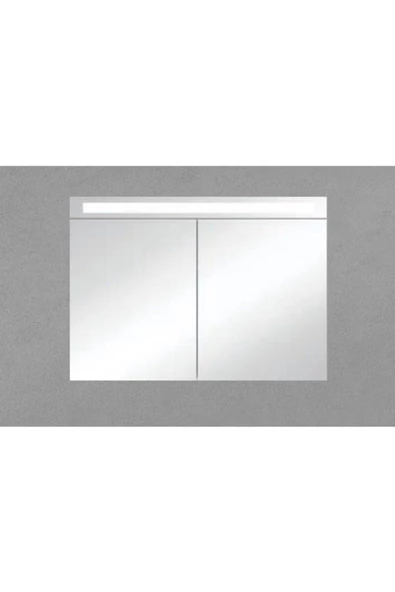 İsvea Isvea 100 Cm M7 Ayna Kapaklı Üst Dolap (Kumlamalı, Ledli) ürün görseli 1