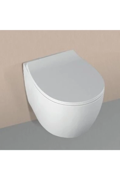 İsvea Infinity Clearim Plus Kanalsız Asma Klozet MAT BEYAZ ve Yavaş Kapanır Kapak ürün görseli 1