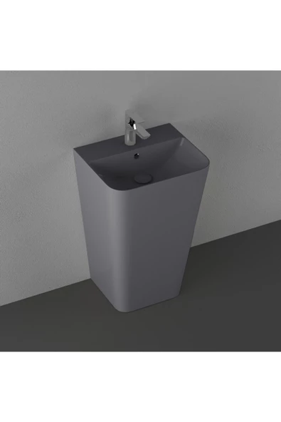 İsvea Isvea Sott'Aqua 50 Cm Monoblok Lavabo - Antrasit ürün görseli 1