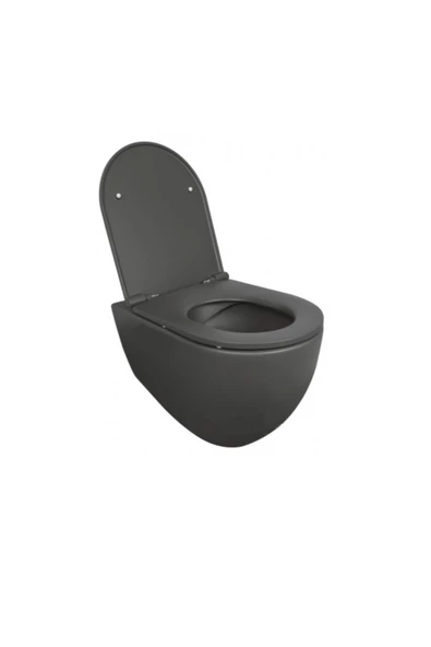 İsvea Isvea Infinity Clearim Plus Mat Antrasit Asma Klozet Ve Soft Kapak ürün görseli 1