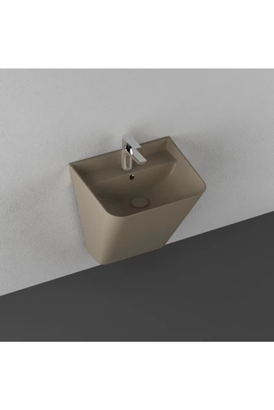 İsvea Isvea Sott'Aqua 50 Cm Asma Monoblok Lavabo - Vizon ürün görseli 1