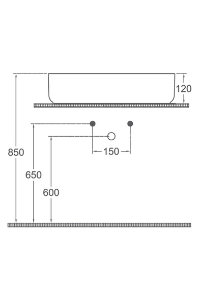 İsvea Isvea Infinity Tezgah Üzeri Lavabo 50Cm Antrasit - Resim 4