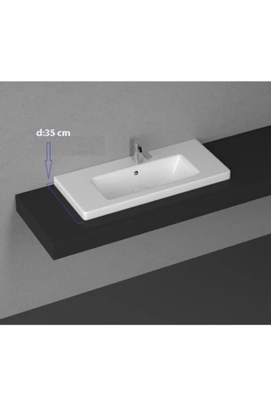 Ece Banyo Ece Snow 80x35 Cm Dolap Uyumlu Lavabo (10Ps51080) ürün görseli 1