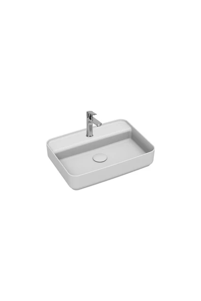 İsvea Isvea Infinity Tezgah Üzeri Lavabo 55Cm Mat Beyaz ürün görseli 1