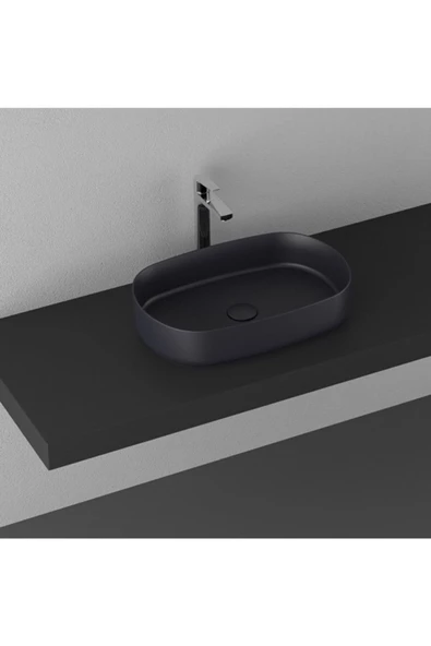 İsvea Infinity 55 Cm Tezgahüstü Antrasit Lavabo ürün görseli 1