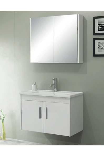 Ece Banyo Gama 80 Cm Banyo Dolabı - Beyaz ürün görseli 1