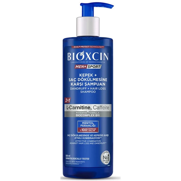Bioxcin Men Sport Kepek Ve Saç Dökülmesine Karşı Şampuan 500 ml ürün görseli 1