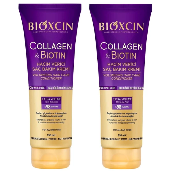 Bioxcin Collagen Biotin Hacim Verici Saç Bakım Kremi 250 ml 2 ADET ürün görseli 1