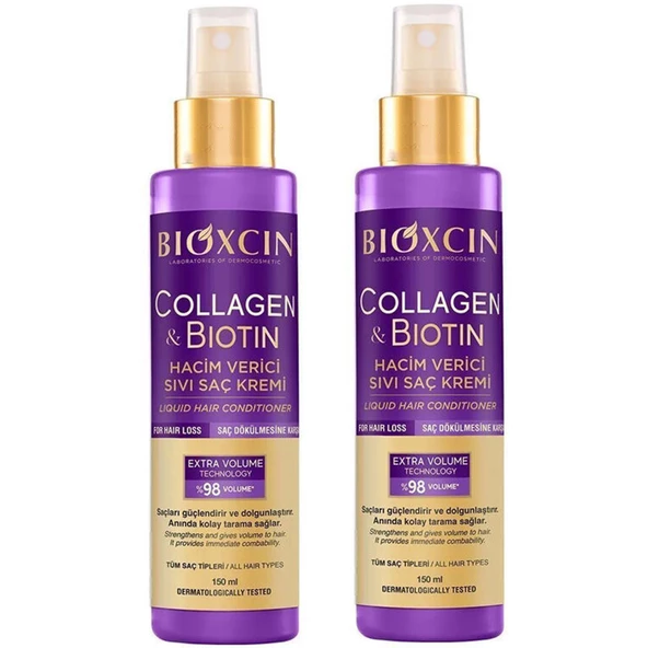 Bioxcin Collagen Biotin Hacim Verici Sıvı Saç Kremi 150 ml 2 ADET ürün görseli 1