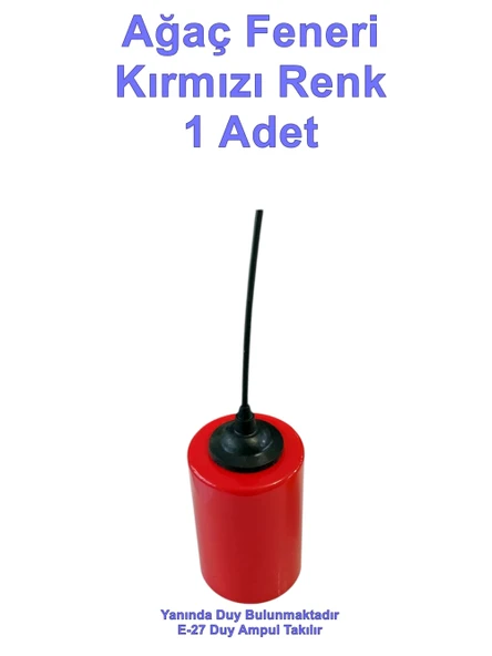 Plastik Ağaç Feneri Tekli Renkli E-27 Duylu 20cm Kablolu ürün görseli 1