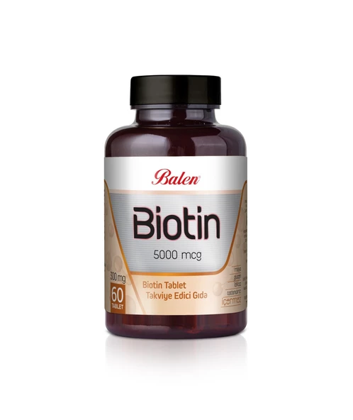 Balen Biotin 300 Mg 60 Tablet Takviye Edici Gıda ürün görseli 1